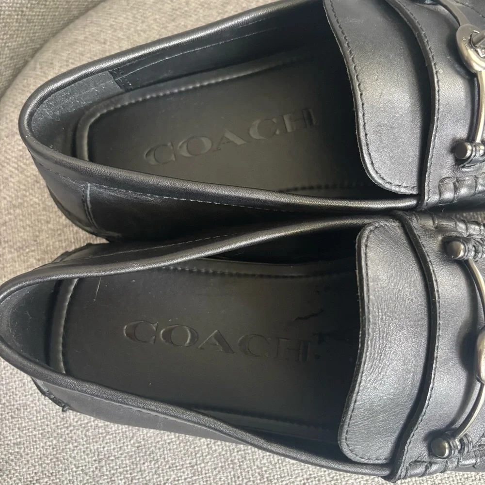 COACH Mott Driver Leather Loafer Moccasin Slip-on Black Men’s Size 8.5D‎